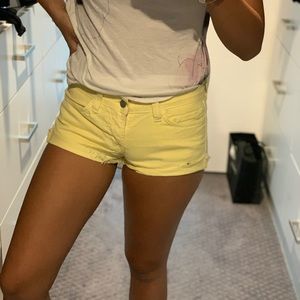 J Brand Yellow Low Rise Shorts Size in 25